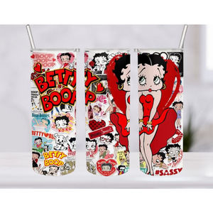 Betty Boop 20 OZ Skinny Tumbler Coffee Cup Mug Travel Mug